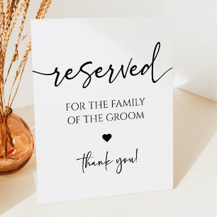 Signe De Table Mariage élégant moderne Siège réservé