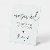 Signe De Table Mariage élégant moderne Siège réservé (Recto)
