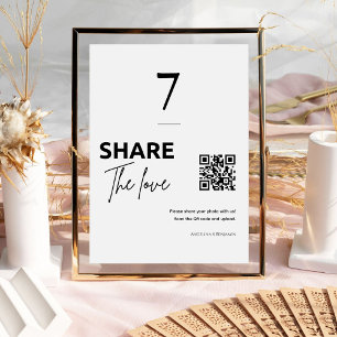 Signe De Table Mariage Élégant Partager La Carte De Siège Amoureu