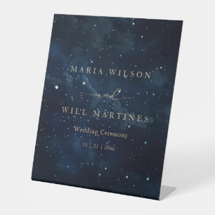Signe De Table Mariage élégant sous les étoiles Cérémonie de mari