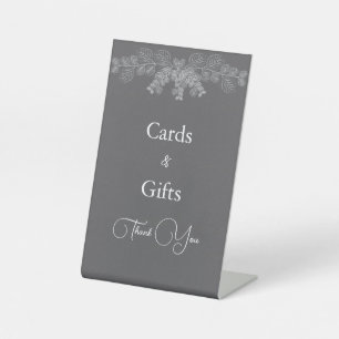 Signe De Table Mariage Eucalyptus simple Gris