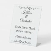 Signe De Table Mariage Favoriser Merci Pour Venir (Recto)