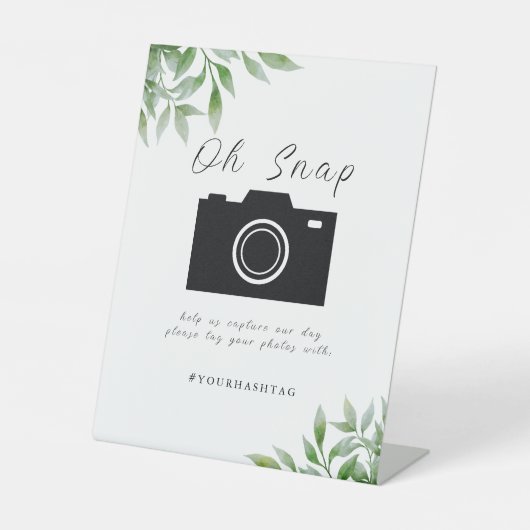 Signe De Table Mariage Feuille de l'Eucalyptus (Recto)