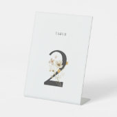 Signe De Table Mariage Fleur sauvage aquarelle Numéro de tableau  (Recto)