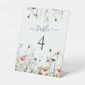 Signe De Table Mariage Fleur sauvage dynamique (Recto)