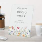 Signe De Table Mariage fleur sauvage Livre d'invité (In SItu)