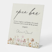 Signe De Table Mariage fleur sauvage Meadow Open Bar (Recto)