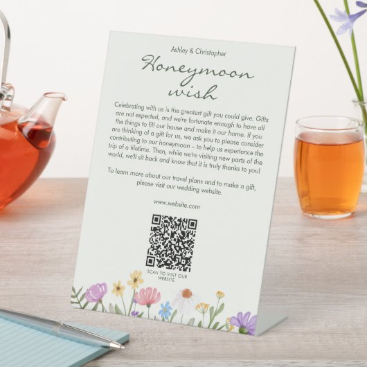 Signe De Table Mariage Fleur sauvage rustique moderne (In SItu)