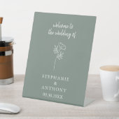 Signe De Table Mariage Fleur sauvage Sage Green (In SItu)