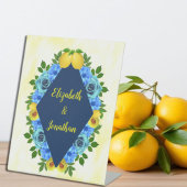 Signe De Table Mariage floral citron soleil