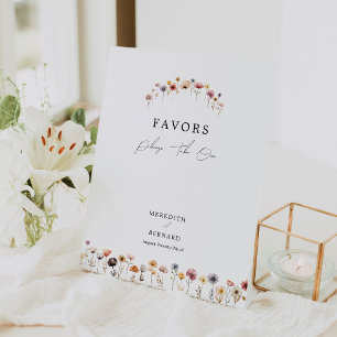 Signe De Table Mariage floral coloré Faveurs