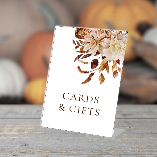 Signe De Table Mariage Floral d'Automne