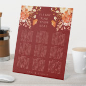 Signe De Table Mariage floral de Bourgogne profonde assise (In SItu)