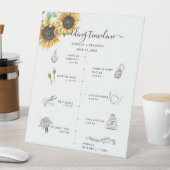 Signe De Table Mariage floral de tournesol Itinéraire et programm (In SItu)