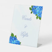 Signe De Table Mariage Floral d'Hydrangea Bleu (Recto)