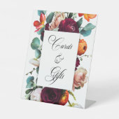 Signe De Table Mariage floral frais d'automne (Recto)