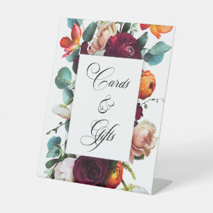 Signe De Table Mariage floral frais d'automne