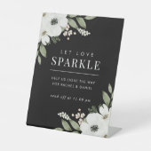 Signe De Table Mariage floral moderne Sparkler Envoyer (Recto)