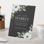 Signe De Table Mariage floral moderne Sparkler Envoyer (In SItu)