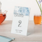 Signe De Table Mariage floral Numéro de table Piédestal (In SItu)