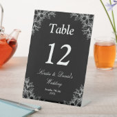 Signe De Table Mariage Floral Orné Blanc (In SItu)