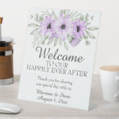 Signe De Table Mariage floral violet simple et élégant (In SItu)