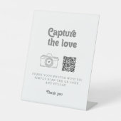 Signe De Table Mariage Formel Simple Capturez l'Amour (Recto)
