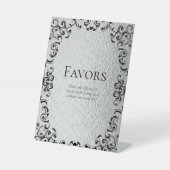 Signe De Table Mariage gothique argenté et noir (Recto)