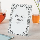 Signe De Table Mariage gothique noir et blanc (In SItu)