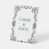 Signe De Table Mariage gothique noir et blanc (Recto)