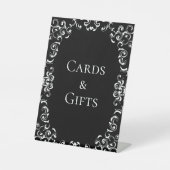 Signe De Table Mariage gothique noir et blanc (Recto)