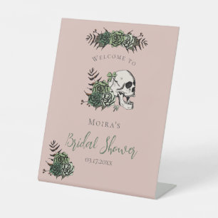 Signe De Table Mariage gothique rose floral crâne Fête de mariage