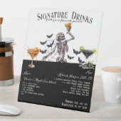 Signe De Table Mariage gothique Squelette Signature Boissons Sign (In SItu)