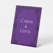 Signe De Table Mariage gothique violet et noir (Recto)