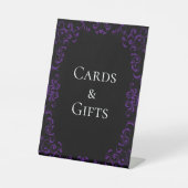 Signe De Table Mariage gothique violet et noir (Recto)