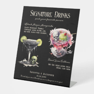 Signe De Table Mariage gothique Whimsigoth 3 Signature Boissons S