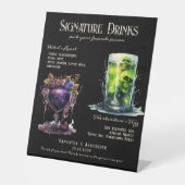 Signe De Table Mariage gothique Whimsigoth 4 Signature Boissons S (Recto)