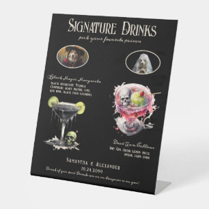 Signe De Table Mariage gothique Whimsigoth Signature chien Signet