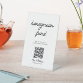 Signe De Table Mariage Honeymoon Fund Code QR (In SItu)