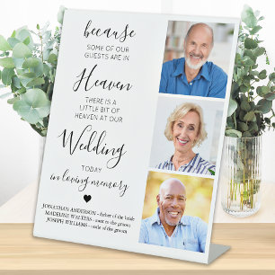 Signe De Table Mariage Memorial Custom 3 Photo Heaven Poem