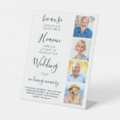 Signe De Table Mariage Memorial Custom 4 Photo Collage Heaven (Recto)