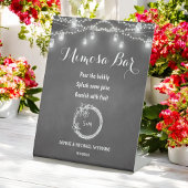 Signe De Table Mariage Mimosa Bar Black Mason Jar