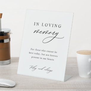 Signe De Table Mariage minimaliste de mémoire amoureuse