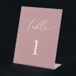 Signe De Table Mariage minimaliste de roussissement Dusty Rose Nu<br><div class="desc">Belle,  élégante,  moderne et minimaliste,  carte numéro de table. Entièrement personnalisable. **VEUILLEZ NOTER : Pour commander,  il vous suffit d'ajuster votre numéro de table et d'ajouter chaque numéro à votre panier séparément. Vérifiez ensuite une fois que vous avez terminé.</div>