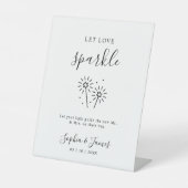 Signe De Table Mariage minimaliste moderne Sparkler Envoi (Recto)