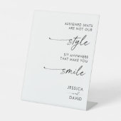 Signe De Table Mariage moderne Assignés Sièges Ne Sont Pas Notre  (Recto)