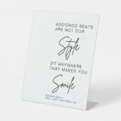 Signe De Table Mariage moderne Assignés Sièges Ne Sont Pas Notre (Recto)