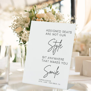Signe De Table Mariage moderne Assignés Sièges Ne Sont Pas Notre