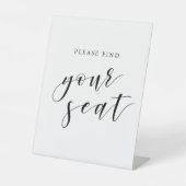 Signe De Table Mariage Moderne Calligraphie S'Il Vous Plaît Trouv (Recto)