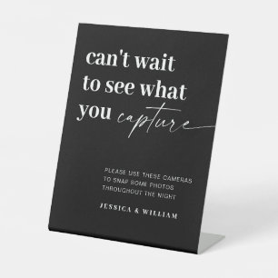 Signe De Table Mariage moderne noir - SYMBOLE D'ÉCRAN DISPONIBLE